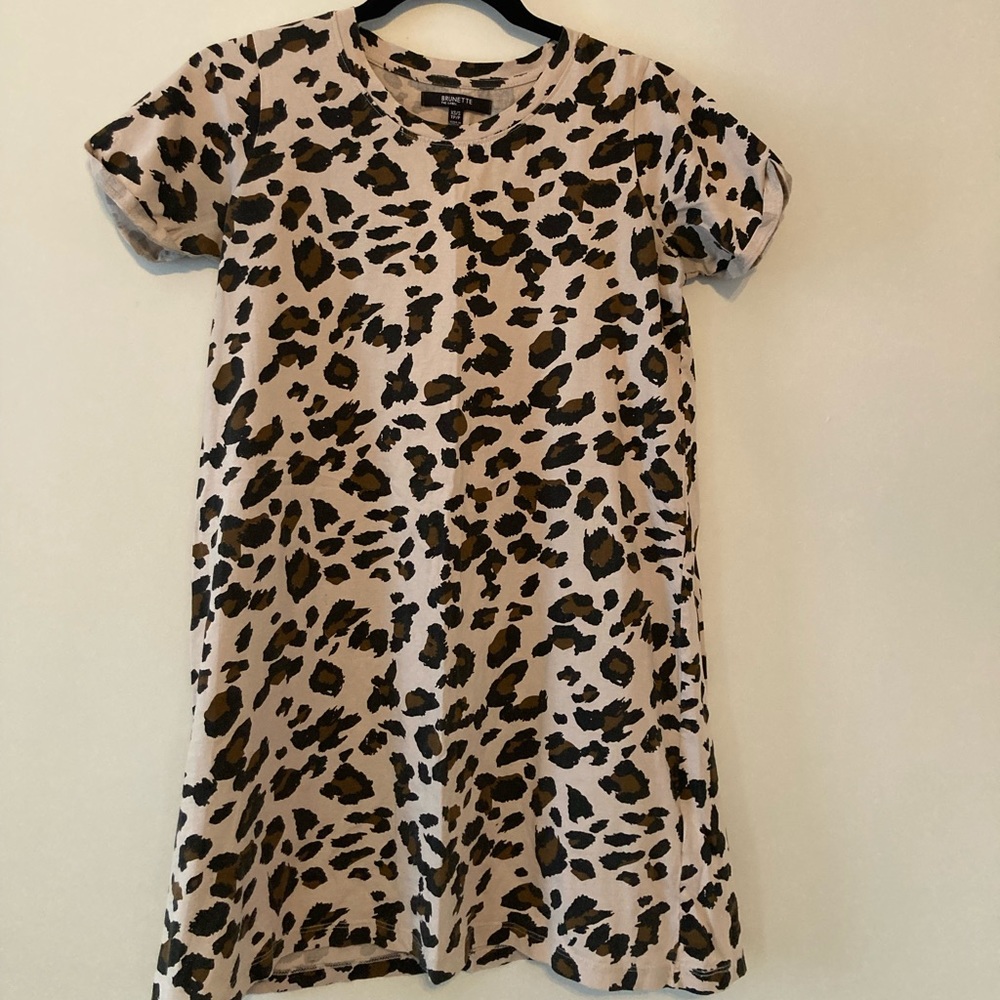 Leopard print Brunette label tshirt dress